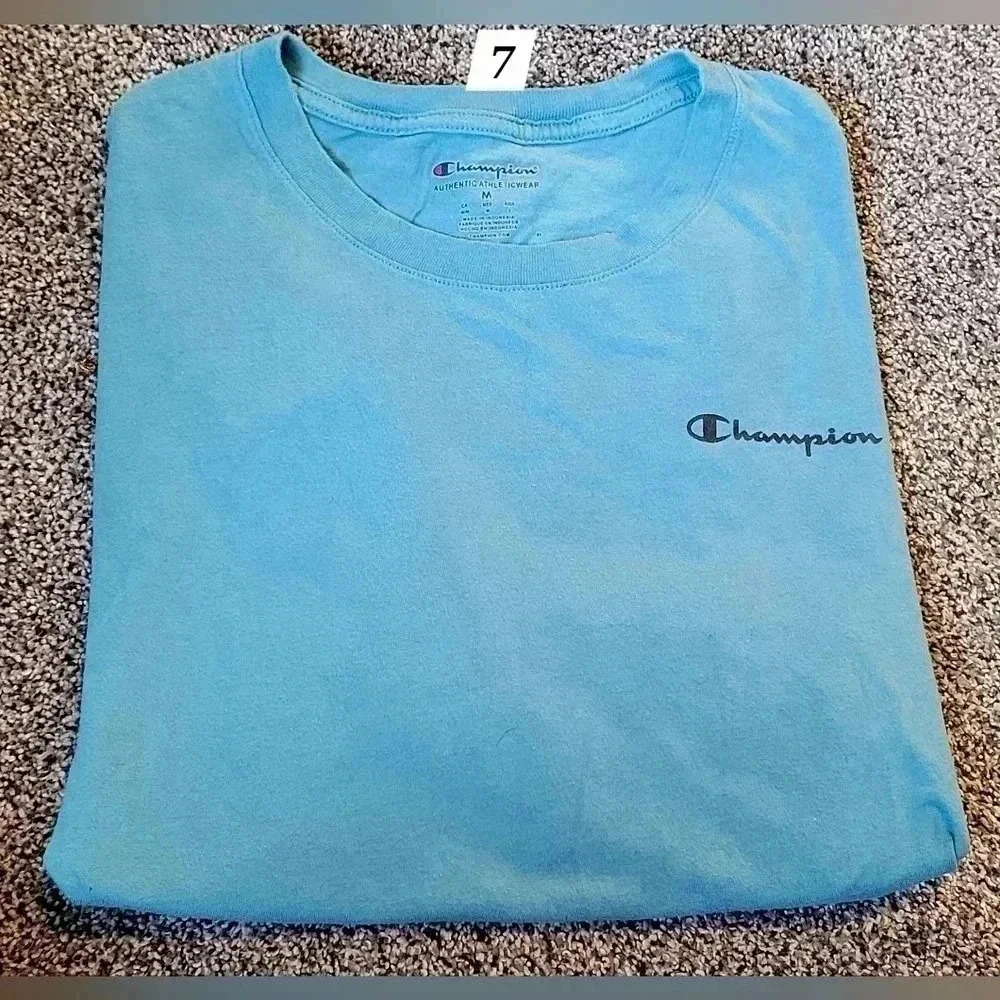 NWOT Champion t-shirt, Teal, short sleeve, mens size MEDIUM